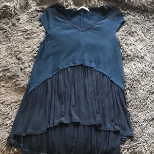 Short sleeve high low shirt